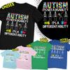 Its Different Ability Autism Awareness Mens  Boys Girls T-Shirts Tee Top-AD 02