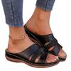 New Style Open-toe Thick-soled Flip-flops for Women - Beach Shoes with A Rounded Toe Shape