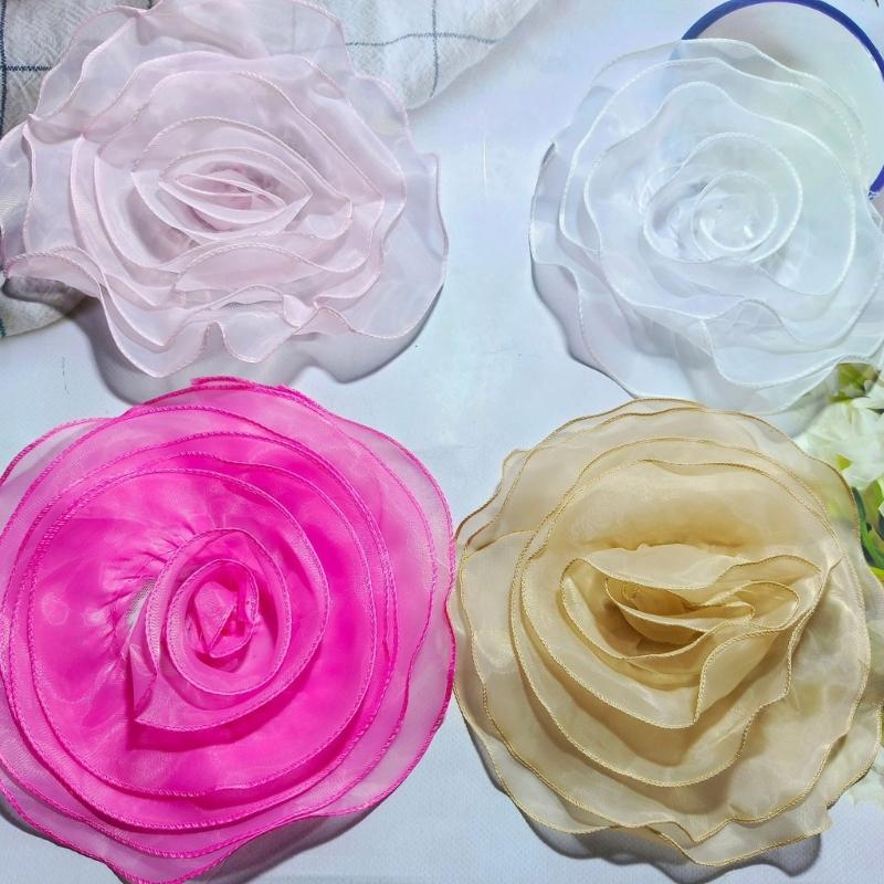 Elegante Blumencorsage Anstecknadel Schmuck Blickfang Große Blume Reversnadel Zarte Stoffblume Brosche Anstecknadel Accessoire