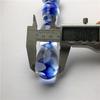 Transparent Blue Wave Pattern Crystal Pyrex Glass Crafts Jewelry Decoration Sex toy