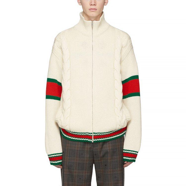 Gucci Cable Knit Bomber Jacket 599311-XKA32-9133