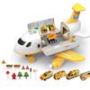 Qwz New Aircraft Simulation Track Inertia Toy Airplane With Lights Music Large Size Passenger Plane Kids Airliner Toy Car Gifts