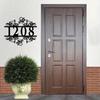 Personalized Boho Metal Address Sign, House Number Wall Art, Porch Decor, Custom Sculpture