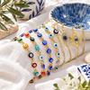 LUOYUNE 18K Gold Plated Colorful Enamel Lucky Eye Charm Bracelet Turkish Inspired Vintage Link Jewelry for Women Gift