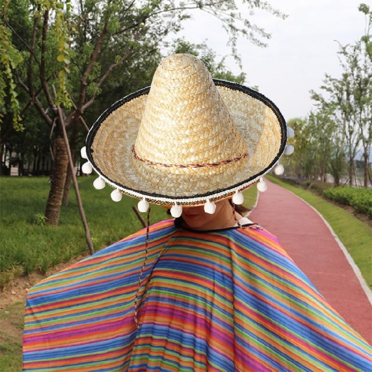 LuauEvent Straw Hat Festival Costume Party Hat Children Traditional Mexicans Hat