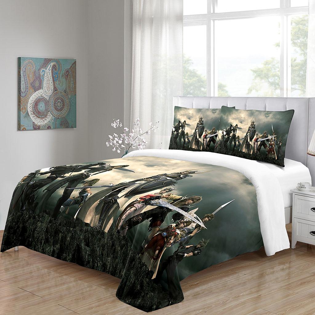 

Индивидуальные комплекты постельного белья Одеяло Пододеяльник Наволочка Игра Аниме Кинг Мальчик Девочка Взрослый Украшение Спальни Комплект Пододеяльника Одеяло EU Single 135X 200