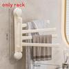 Modern Minimalist Plastic Rotating Towel Rack With Suction Cups For Bathroom Organization