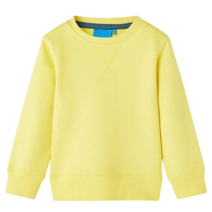 Sweat-shirt pour enfants jaune clair 5 dimensions disponibles