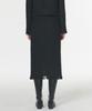 Aussel Fringed Wool Tweed Skirt Black
