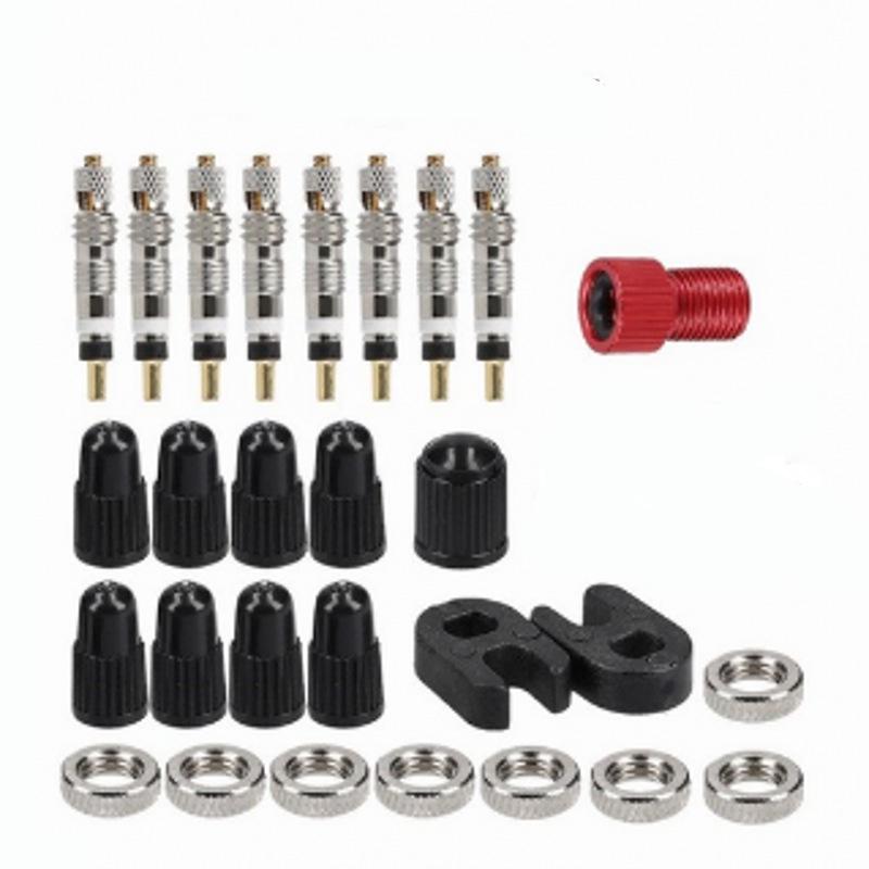 Bike Valve Core Set & Wrench Converter for Mountain and Road Repairs