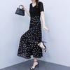 Women's Plus Size Flattering Black Polka Dot Summer Dress