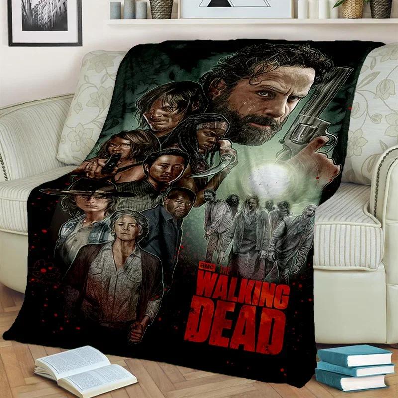 3D Horror TV The Walking Dead TWD Blanket,Soft Throw Blanket for Home Bedroom Bed Sofa Picnic Travel Office Cover Blanket Kids