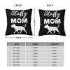 Staffy Mom Staffordshire Bull Terrier Square Pillowcase Polyester Linen Velvet Creative Zip Decorative Pillow Case Home Cushion