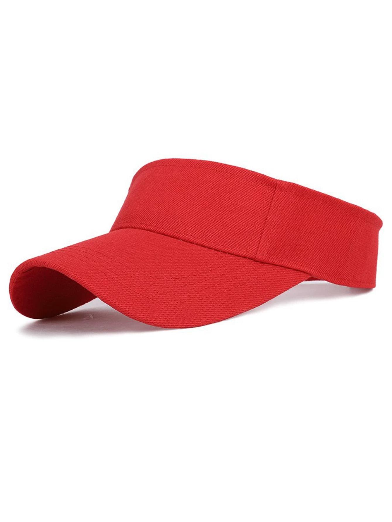 [Adjustable Breathable Sporty Sun Visor] Sporty Sun Visor Cap - Breathable, Adjustable Baseball Hat for Outdoor Activities 60/61 красный