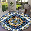 1pc Mandala Rug, Digital Printed Home Chair Sofa Mat, Durable Office Round Carpet, Beautiful Festival Decorations