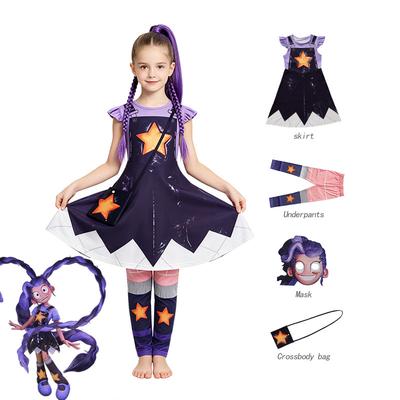New Horror Game Play Time Lily Cosplay Costume Girls Dress Up Bobi 5 Puppet Lily Children's Clothes Halloween Carnival Outfits