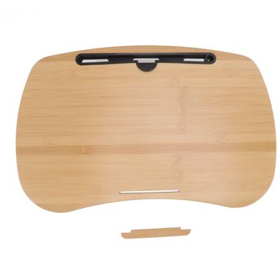 Kucak Sehpası 3'ü 1 Arada Taşınabilir Bambu Çevre Dostu Parçacıklar Ergonomik Tasarım Dizüstü Bilgisayar Yastığı