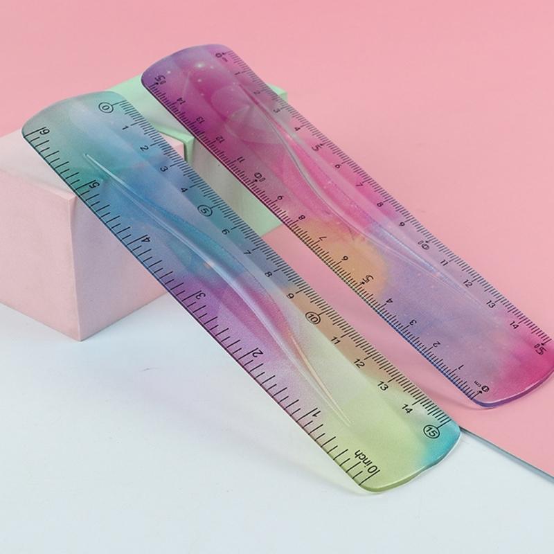 Flexible Ruler Set Soft Bendable Rulers Shatterproof for Students Designers School Office Home Use Various Measurements