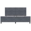 Boxspring Bed with Headboard Dark Grey 200 x 200 cm Velvet
