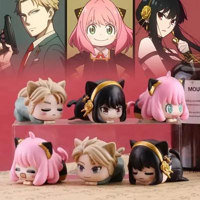 Figurine Loid Forger Spy X Family Statues Mignonne de Yor Forger Figurine d'Action Anya Forger Décoration Bureau PVC Accessoires de Table