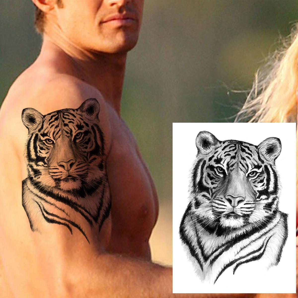 

Временная татуировка в виде совы, леса, для мужчин, женщин, детей, мальчиков, льва, поддельные татуировки монстра, наклейка, компас, черная переноса воды, татуировки, рука