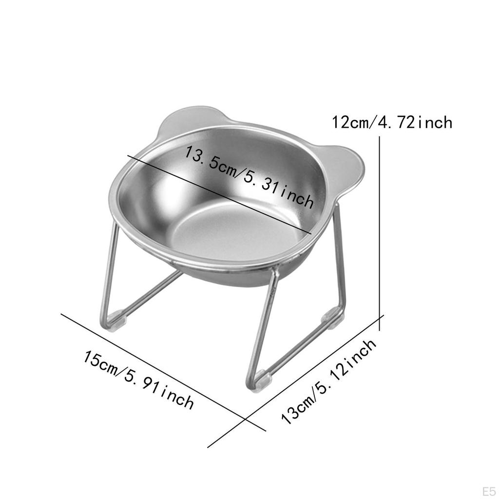 Cat Bowl Container Elevated Pet Feeder Water Dish for Travel Living Room Indoor