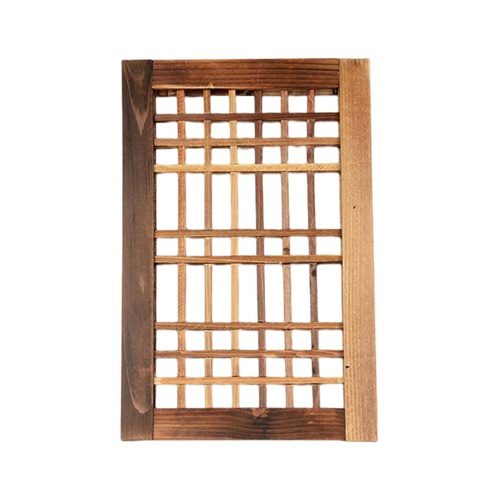 Window Frame Yard Trellises Wood Window Pane for Dining Room, Bedroom Vintage Style Lightweight Wall Art Wall Pediments