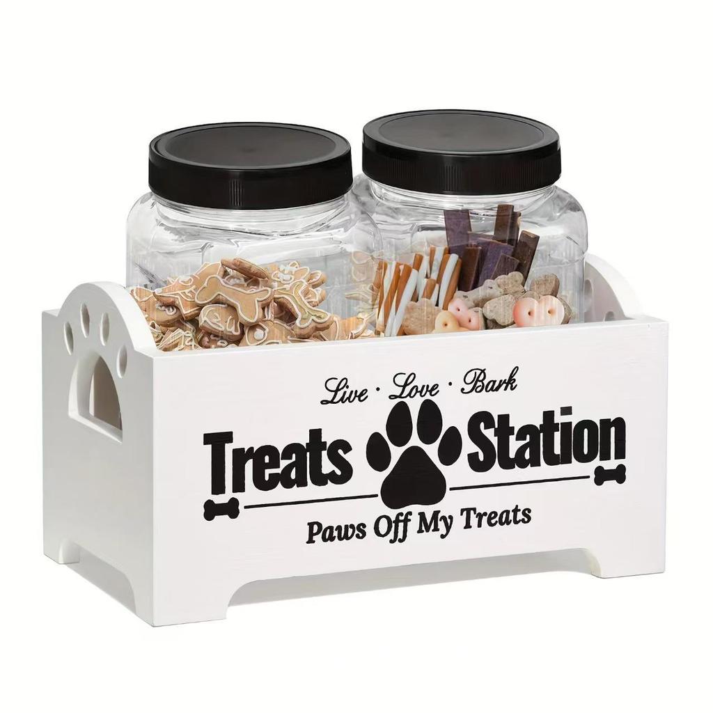 Wooden Pet Food & Toy Storage Box