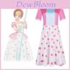 Vestido Rosa de Bo Peep de Toy Story para Disfraz de Cosplay de Halloween y Juego de Roles