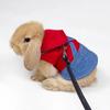 Vestiti per Coniglio Domestico Giacca di Jeans Cappotto Imbracatura Guinzaglio per Piccoli Animali Gilet Borsa Set Cappello per Furetto Coniglietto Criceto Piccoli Animali Domestici Forniture