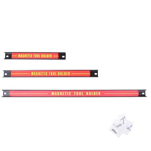 HFS(R) Magnetic Tool Holder, Powerful Magnetic Tool Holder, Magnetic Storage, Wall-Mounted, Magnetic Adsorption, Lengths 46cm, 30cm, 20cm, Set of 3, I