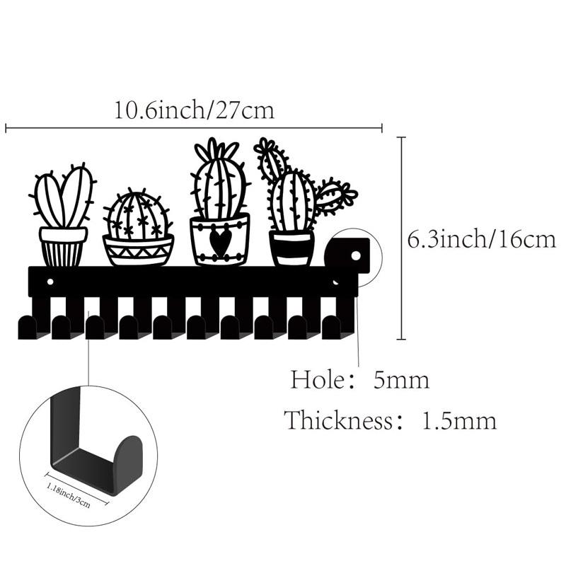HOME Metall Wandhaken mit Buchstaben - Kreativer Eisenkunst Schlüssel- und Handtuchhalter