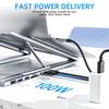 8-in-1 Halter Dockingstation Aluminiumlegierung Laptop Halter Hub TYPE-C zu HDMI Adapter 4K PD100W USB3.0 5Gbps Hub USB Verteiler