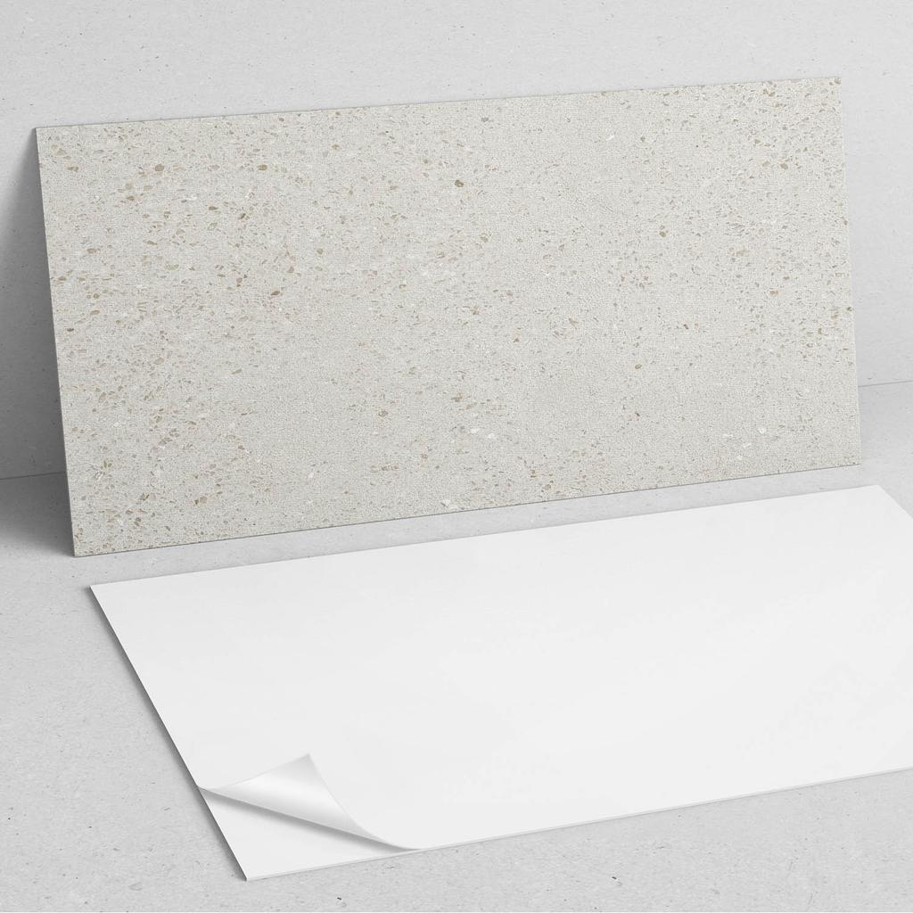PVC Panel With Motif Easy Decoration For Dining Room 100x50 Cm Stone with Particles