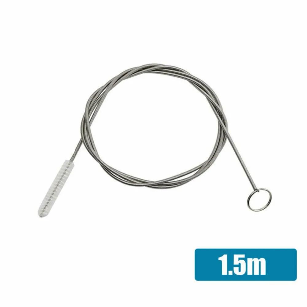 Long Flexible Refrigerator Drain Dredge Stainless Steel Kitchen Drain Tube Pipe Cleaning Brush Fridge Drain Hole Dredge Tool