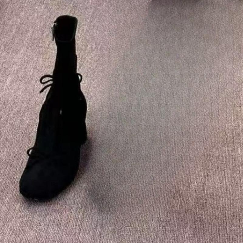 

Ботильоны в западном стиле с бантом, осенние новинки, круглый носок, боковая молния, мягкая подошва, противоскользящие, износостойкие, одинарные туфли 40