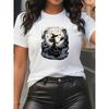 Women's T-Shirt Featuring A Witch Design, Perfect for Lounging At for Home or In The Office