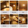 6CM Round Rechargeable LED Night Light Touch Sensor 3 Color Dimmable Wall Lamp for Bedroom Cabinet Closet Kitchen Staircase
