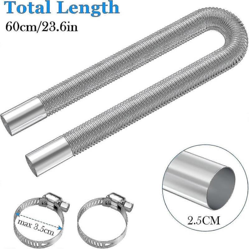 Stainless Steel Diesel Heater Exhaust Pipe for Parking Heater, Air Heater, Car Heater, High Temp Corrosion Resistant Exhaust Tube