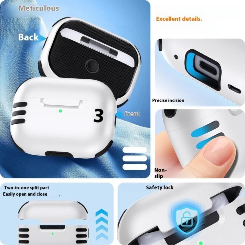 Ruggeds AntiDrop Protective Cover Compatible for Earbuds Shell Slimly Design Lightweight PC Case Protectors