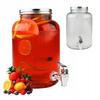 4L Jar with Tap for Water Drinks Juice Lemonade Alcohol Cocktails Vodka Wine