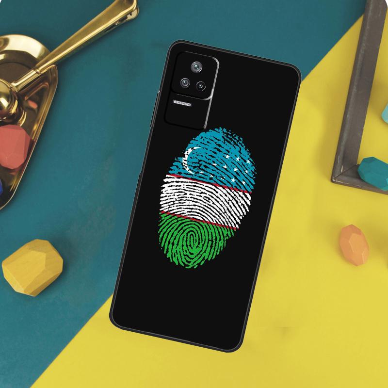 Uzbekistan Flag Coat Of Arms Case For Xiaomi 13T 11T 12T 14T Pro 13 14 15 Ultra POCO X7 Pro X3 X5 X6 F5 F6 M6 Pro Funda