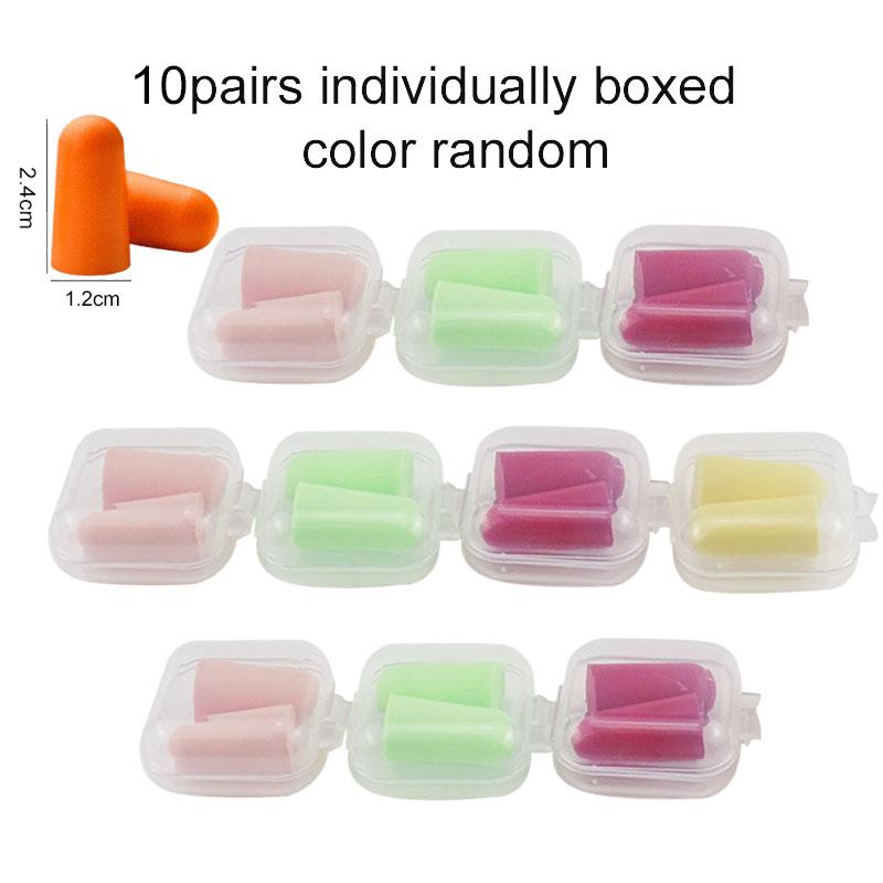 5/10 Pairs Swimming Earplugs Color Boxed Portable Waterproof Hearing Protection Suitable For Sleeping Studying Reusable TMZ