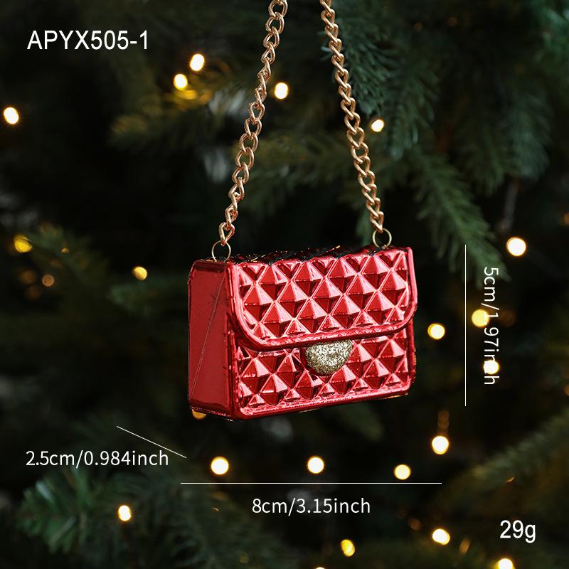 Christmas Pendant Red White Cartoon Plastic Christmas Tree Pendant DIY Vertical Pendant Family Christmas Atmosphere Decoration