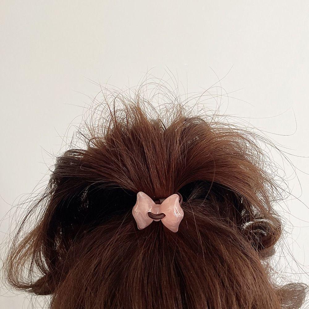 High Horsetail Hair Rope Hair Rubber Bands Sweet Hair Ties Women Hair Bands Flower Scrunchies