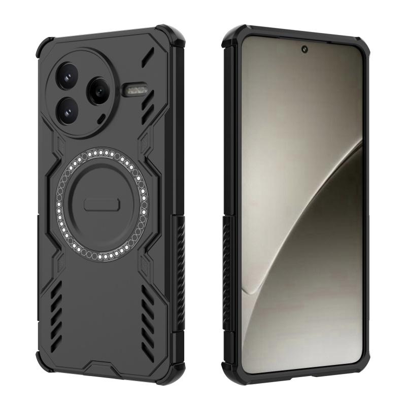 For Poco F7 Pro Case Cover Xiaomi Poco F7 Pro Capas PC Shockproof Annular Magnetic Adsorption Wireless Charge Fundas Poco F7 Pro