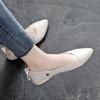 Soft Leather Anti-slip Soft Sole Flat Shoes, Versatile, Simple Pointed Toe Women's Shoes