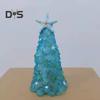 Seaglass Christmas Tree Decoration Blue Green Sea Glass Starfish Shell Ocean-themed Xmas Tree Figurine Holiday Resin Tree Desktop Ornament