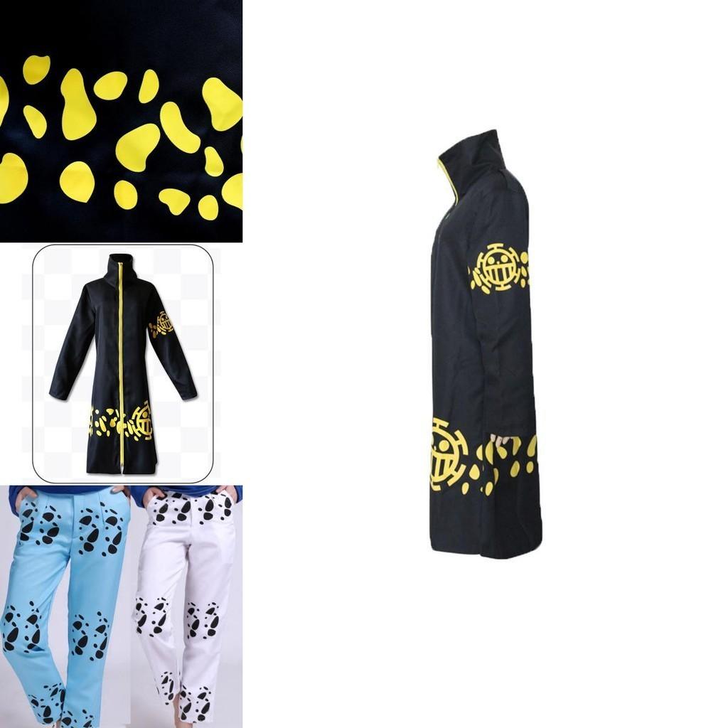 Exquisite One Piece Trafalgar Law Cosplay Costume Set With Cloak Pants And Hat