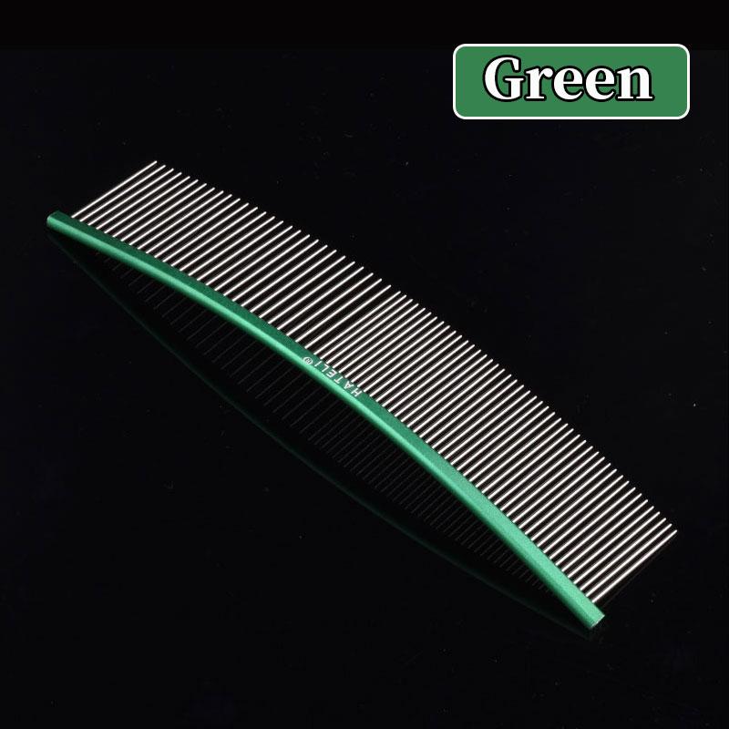 

Pet S-shaped & curved Comb Professional Stainless Steel Grooming Comb Dense Sparse Teeth Dog Cat Cleaning Hair Reemoval Comb 1pc